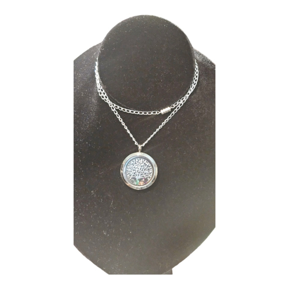 Family Tree with Birthstones Necklace Silver One Size - Picture 3 of 10